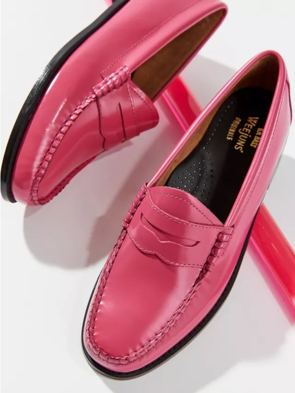 G. H. Bass Whitney Candy Weejuns Leather Penny Loafer Women's Size 10 NWOT PINK